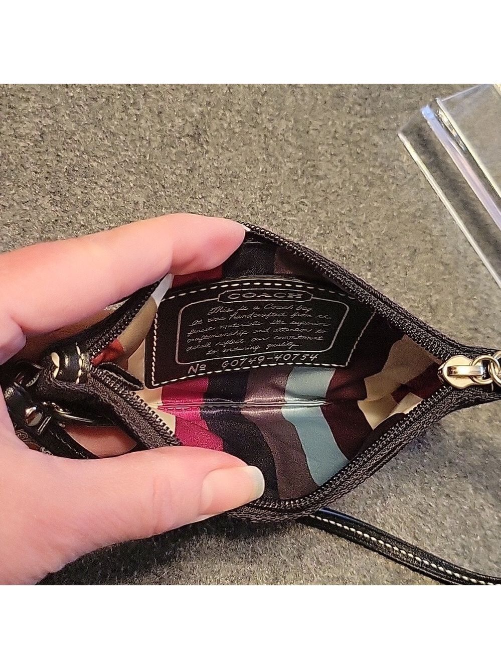 EUC Coach Legacy Wristlet with Glitter Stripe - Picture 5 of 5